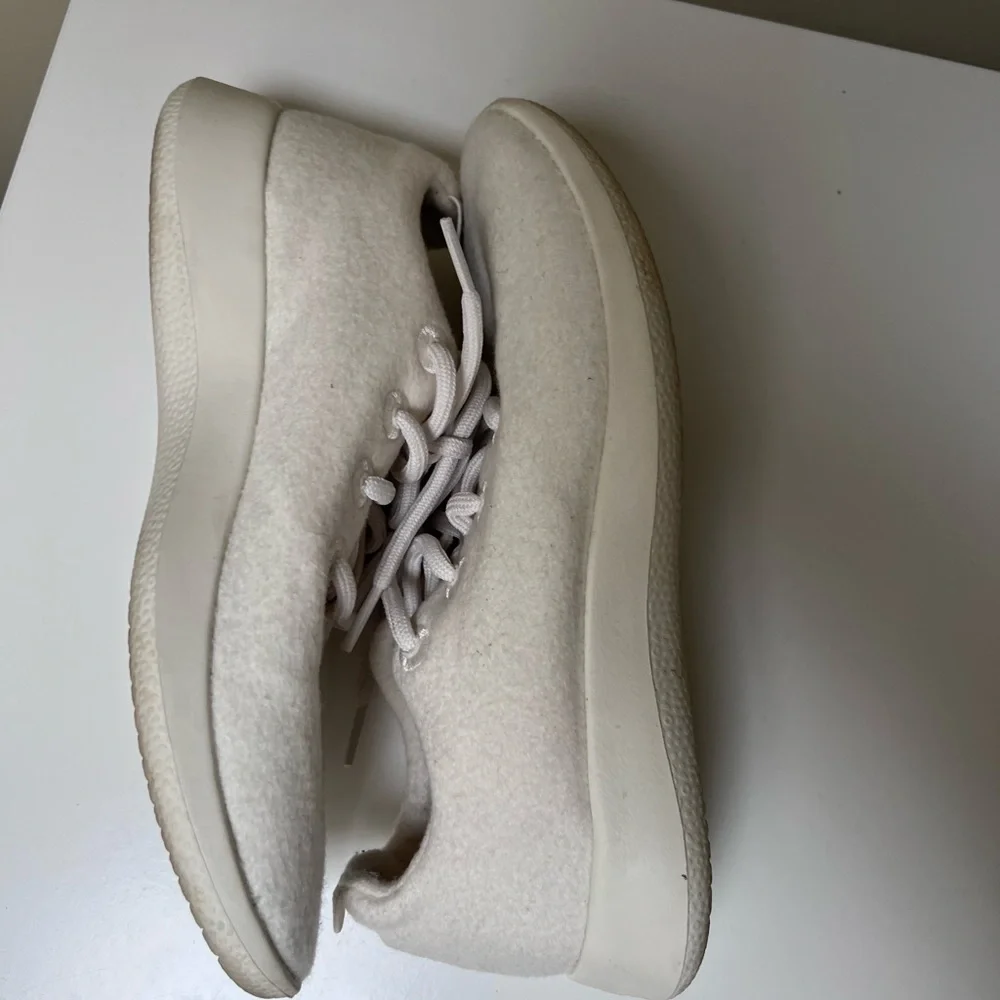 Allbirds Off-White Wool Runner‎ Sneakers Size 9 - Picture 5 of 8